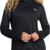 Under Armour Tech Full Zip Long Sleeve Womens Running Top - Black