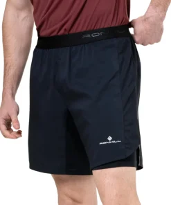 Ronhill Tech 7 Inch Twin 2 In 1 Mens Running Shorts - Black