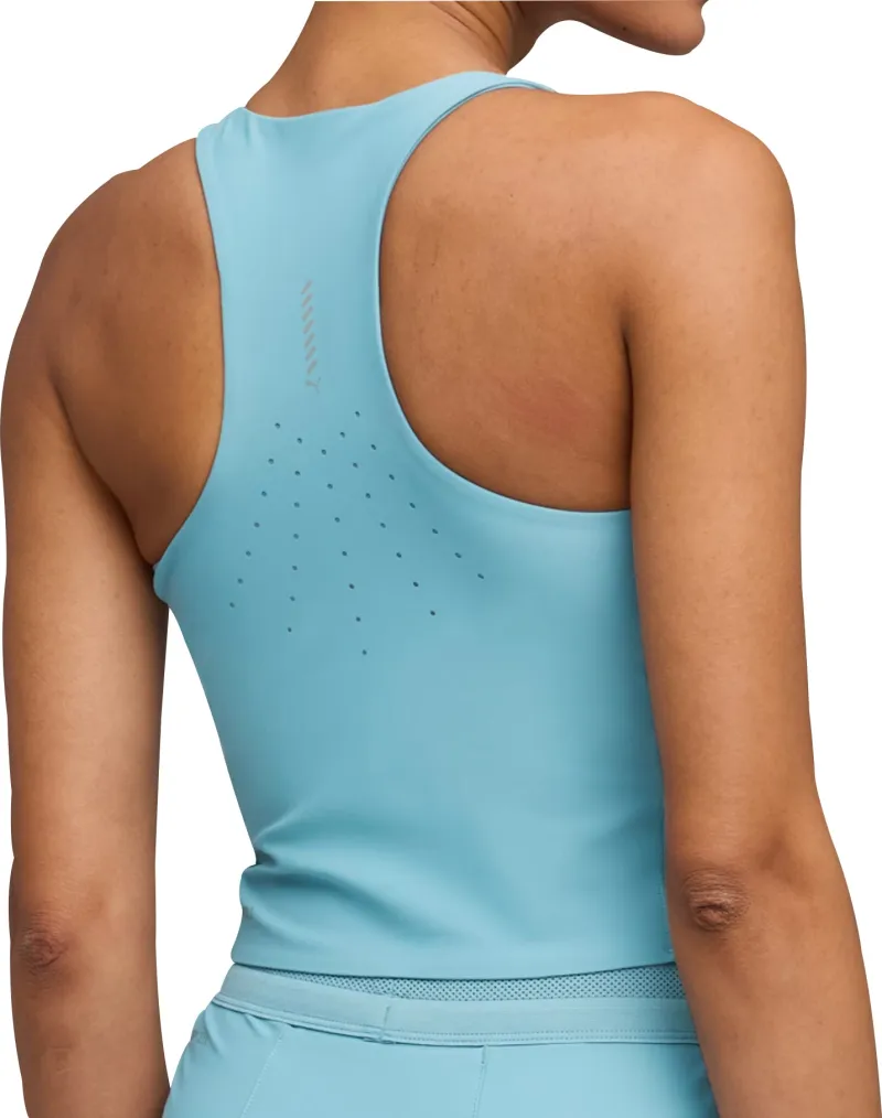 Puma LightSpeed Womens Running Crop Top - Blue - Image 2