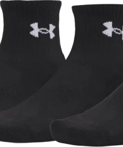 Under Armour Performance Cotton (3 Pack) Quarter Socks - Black