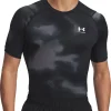 Under Armour HeatGear Printed Short Sleeve Mens Training Top - Black