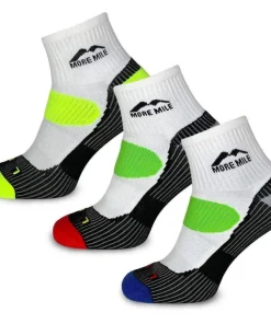 More Mile London 3 Pack Running Socks - Multi