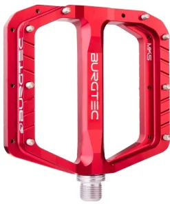 Burgtec Penthouse Flat Pedals MK5 Steel Boost Axles - Red