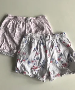 Unknown 6 years white printed bundle two shorts