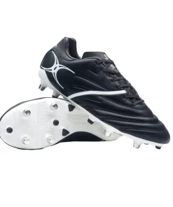 Gilbert Sidestep X20 Power Rugby Boots: Black/White