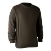 Deerhunter Sheffield Knit w. O-neck Dark elm