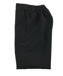 Black elasticated waist school trousers