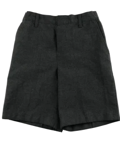 Grey adjustable waist school shorts
