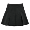Grey thin waistband pleated school skirt