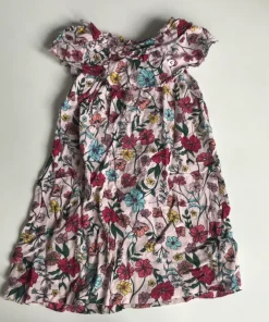 5-6 years floral red & blue dress
