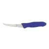 Mora Curved Boning Knife, Ribbed Elastomer Handle, Blue
