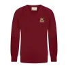Wycombe High V Neck Jumper: Burgundy