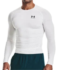 Under Armour HeatGear Armour Long Sleeve Mens Compression Top - White