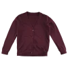 Burgundy jersey school cardigan