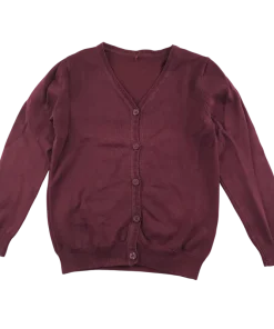 Burgundy school cardigan