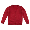 Red jersey school cardigan