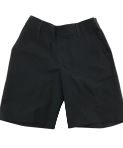 Black adjustable waist school shorts