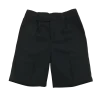 Black elasticated waist school shorts