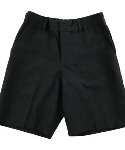 Charcoal adjustable waist school shorts