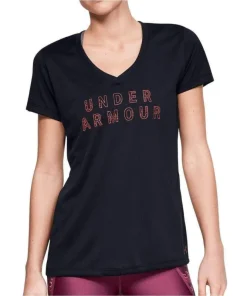 Under Armour Tech Graphic Short Sleeve Womens Training Top - Black