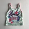 6-7 years blue 'summer vibes' swim top