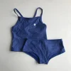 6-7 years blue patterned 2-piece swimsuit