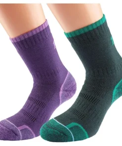 1000 Mile Walking Twin Pack Womens Socks - Purple