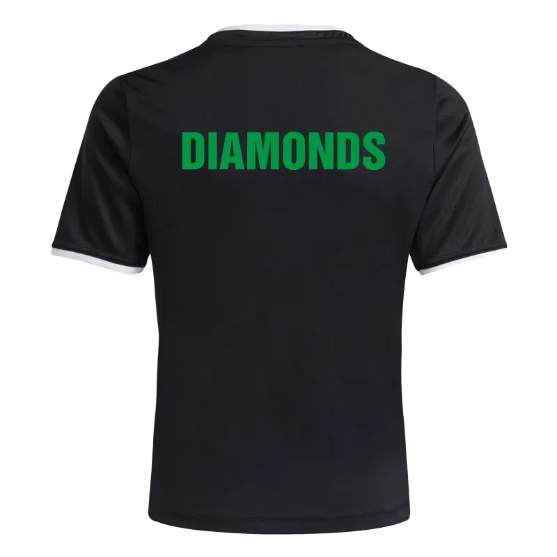Diamonds Netball Junior Jersey: Black - Image 2