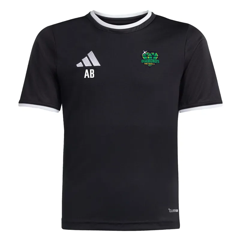 Diamonds Netball Junior Jersey: Black - Image 3