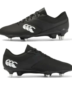 Canterbury Phoenix Raze SG Rugby Boots: Black/White