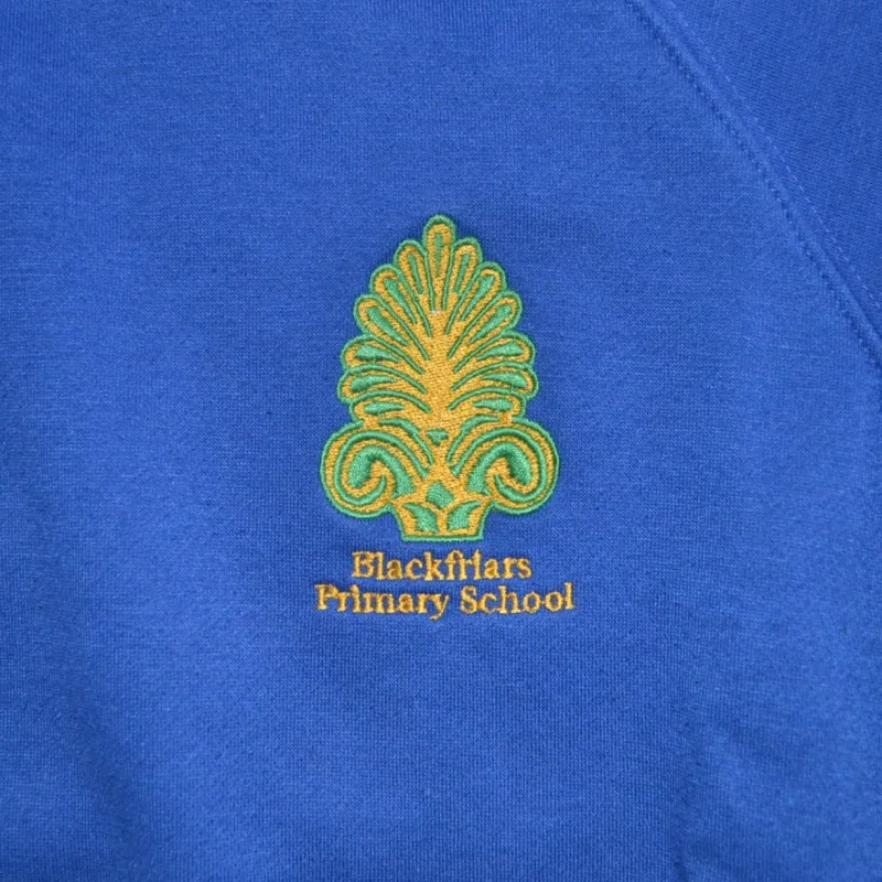*Blackfriars Primary blue crew neck sweatshirt - Image 2