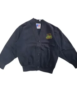 *Golfhill Primary navy jersey cardigan