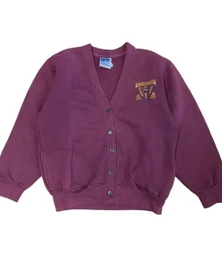 Netherlee Primary burgundy jersey school cardigan