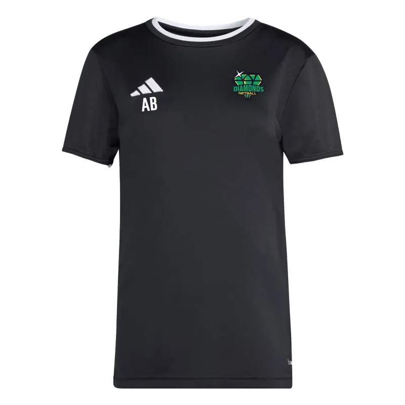 Diamonds Netball Womens Jersey: Black