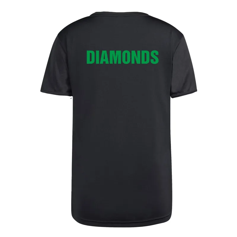 Diamonds Netball Womens Jersey: Black - Image 2