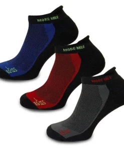 More Mile Pace Comfort (3 Pack) Mens Coolmax Running Socks - Multi