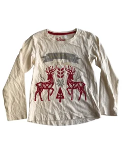 Matalan 8-9 years Cream  Christmas  Pyjama T-shirt