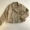 8-9 years beige faux leather biker jacket