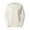 The North Face Womens Sweatshirt Drew Peak Light Regular Crew White Dune/Lemon Mist