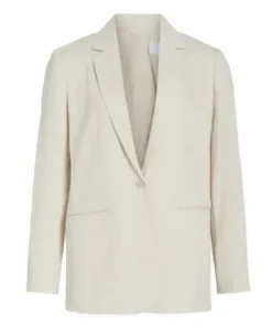 Vila Womens Blazer Flea L/S Button Detail Birch