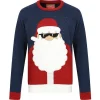 Christmas Cool Santa Junior Christmas Jumper - Blue