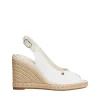 Tommy Hilfiger Womens High Wedge Sandal 09343 Ecru