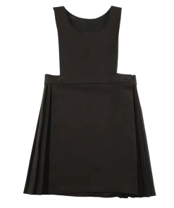 Brown bib style school pinafore