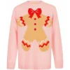 Christmas Gingerbread Novelty Junior Christmas Jumper - Pink