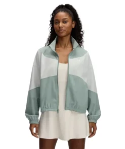 Under Armour Women's Rival Woven Jacket: Hydro Green/White