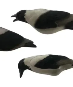 Final Approach FA-194004 Fully Flocked Last Pass Hooded Crow Decoys - 3 Pack