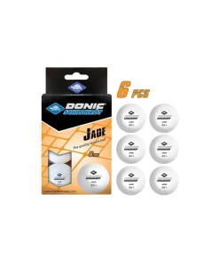 Jade Poly 40+ Schildkrot Spare Time Box of 6 Table Tennis Balls: White