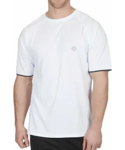 Red Tag Activewear Short Sleeve Mens Running Top - White