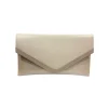 Emis Womens Envelope Clutch Bag Beige