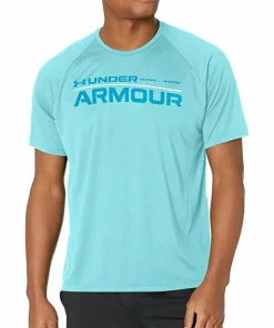 Under Armour Tech 2.0 Wordmark Short Sleeve Mens Training Top - Blue